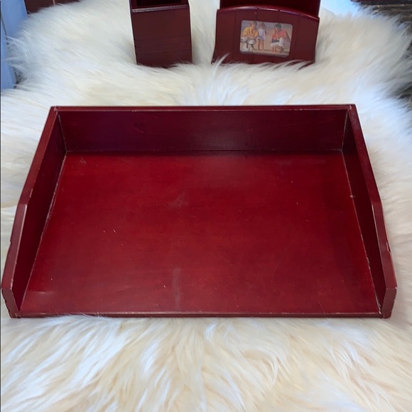 SALE!!! wooden Desk organizer set with picture frame.   4 - Picture 7 of 8